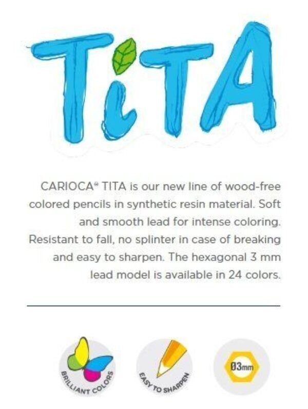 Carioca Tita Valbestendige houtvrije kleurpotloden 12 stuks