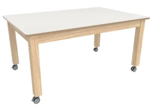 Natuurlijke tafel 180x100x73cm – Verrijdbaar