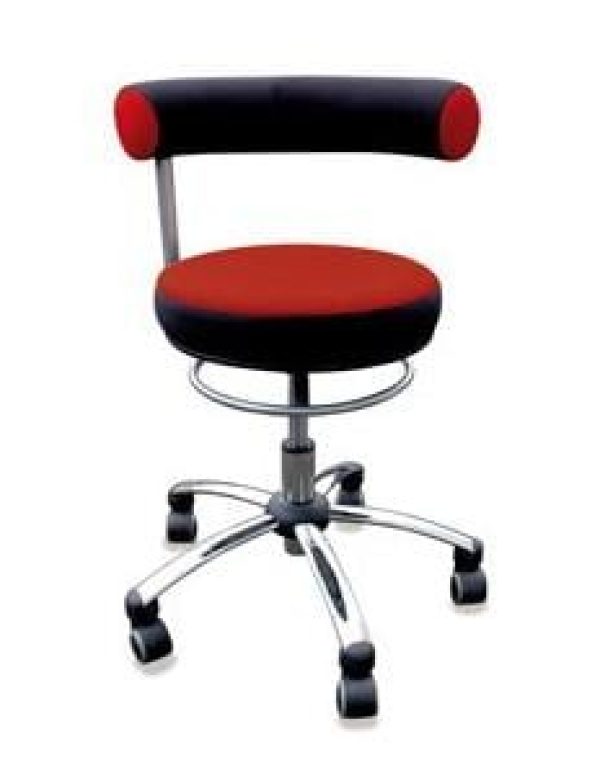 Sanus gezondheidsstoel, bureaustoel rood zwart foto 1