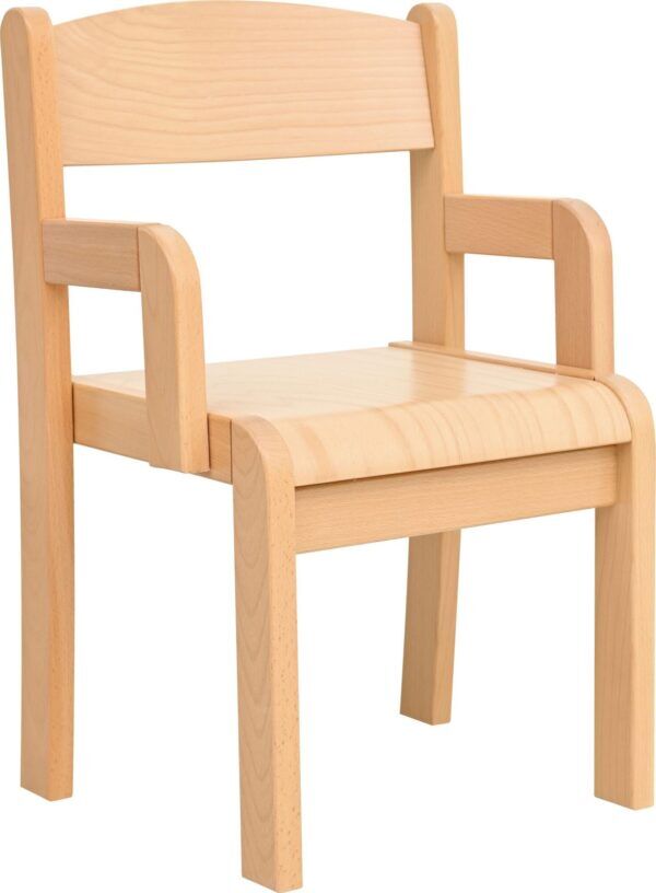 Stoel beuken zithoogte 21 cm, 1 – 2 jaar