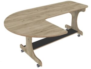 Hoogzit Ergo J-tafel 180 cm - Grey Craft Oak