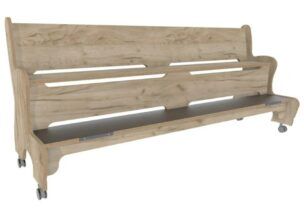 Hoogzit Ergobank 185 cm – Grey Craft Oak
