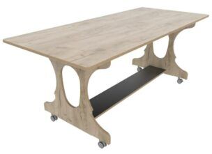 Hoogzit Ergotafel breed 180 x 80 cm – Grey Craft Oak