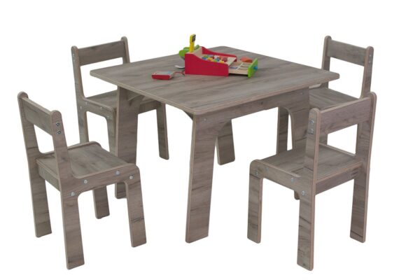 Keukenhof tafel BSO 80 x 80 x 60 cm – Grey Craft Oak foto 1