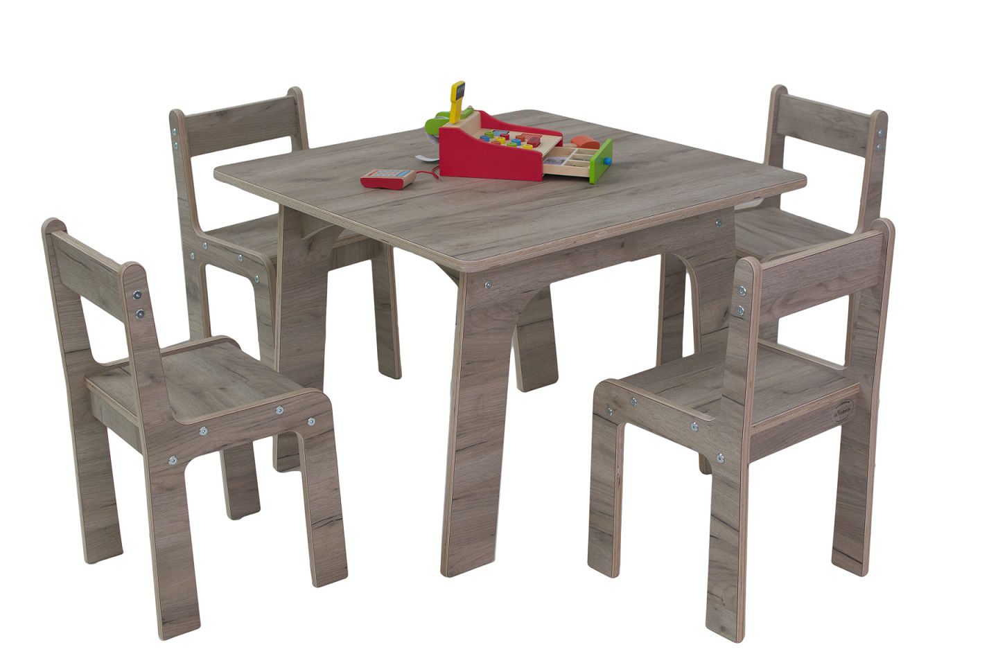 Keukenhof tafel BSO 80 x 80 x 60 cm - Grey Craft Oak