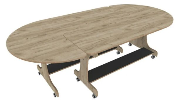 Hoogzit Ergo J-tafel Set 180 cm – Grey Craft Oak foto 1