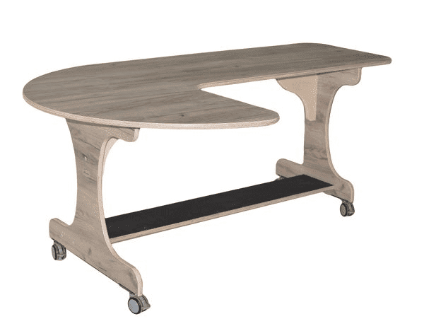 Hoogzit Ergo J-tafel 180 cm, Grey Craft Oak