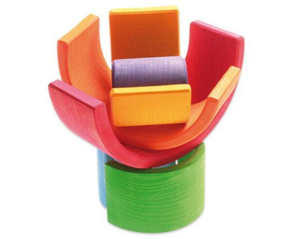 Houten speelgoed regenboog set 6 stuks – klein foto 2