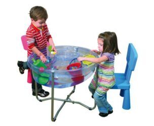 Ronde watertafel transparant blauw voor binnen én buiten foto 2