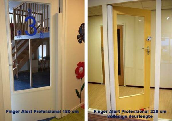 Deurstrip Finger Alert Professional 229 cm wit