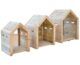 Houten speelhuisset buiten – 3 stuks