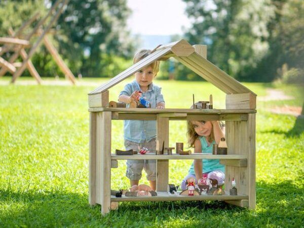 Groot Houten Poppenhuis voor buiten