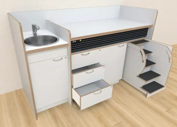 Commode 200cm vast sanitair deuren