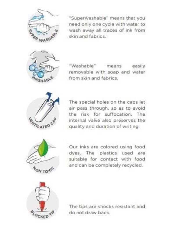 Carioca Baby 3 in 1 Waskrijt 1+ jaar, 10 stuks