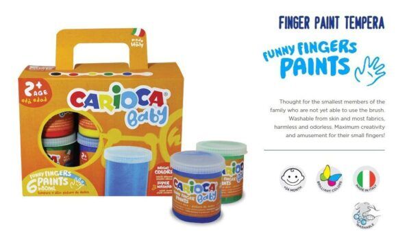 Carioca Baby Vingerverf 6 x 80 ml