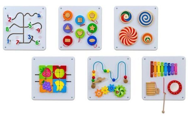 Set van 6 ontdek Wandspellen – Wandspeelborden