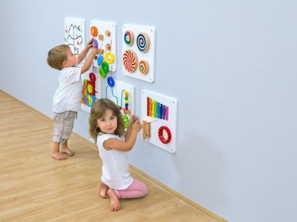 Set van 6 ontdek Wandspellen – Wandspeelborden