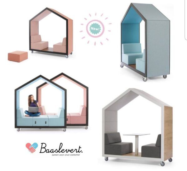 Casa Tree verrijdbaar huis met 2 zitelementen – Eiken panelen