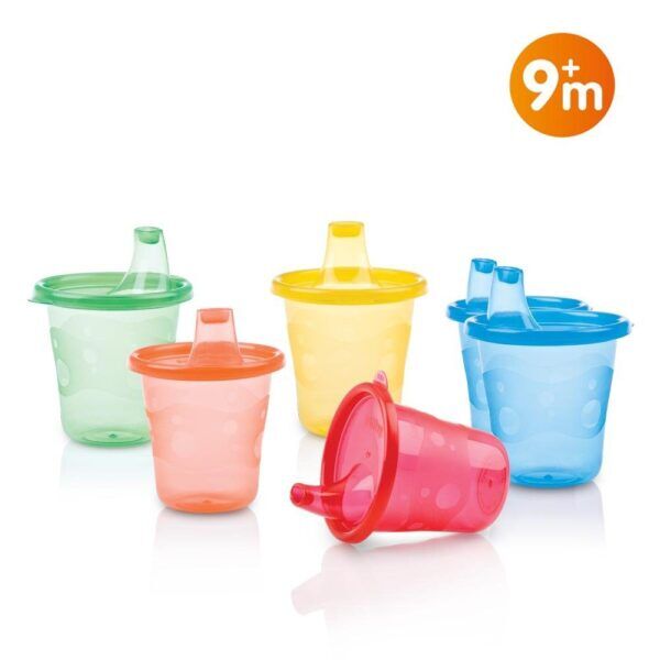 Nuby Antilek Drinkbeker met Tuit – 210 ml 6 stuks