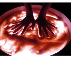 Lichttafel met zand foto 2