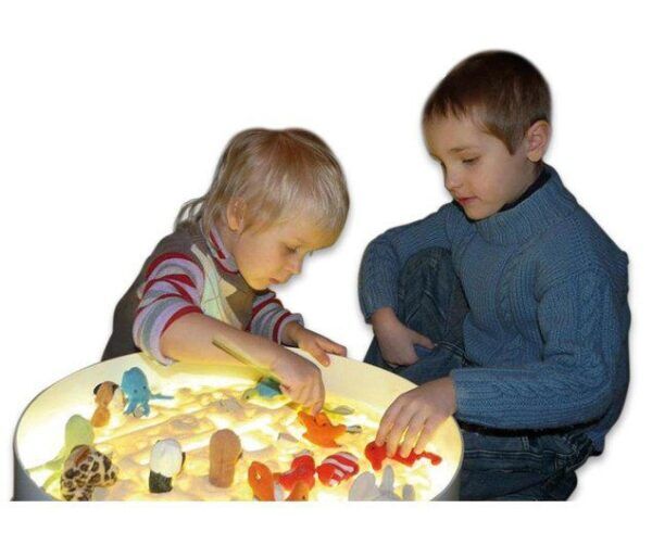 Lichttafel met zand