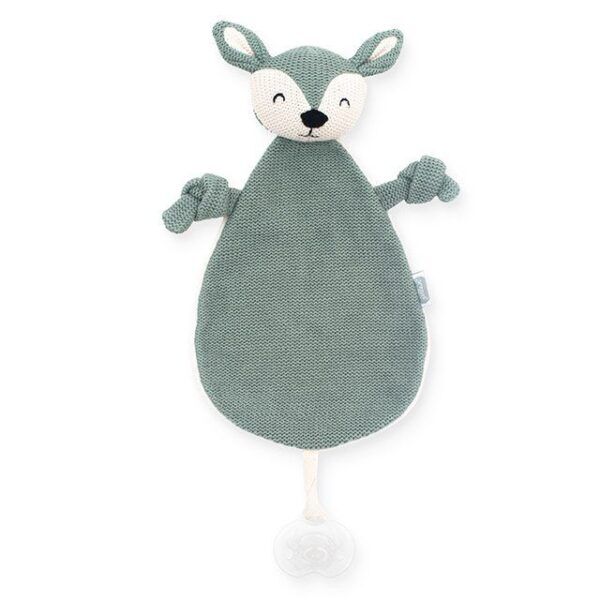 Jollein Knuffeldoekje Deer ash green – Speendoekje groen