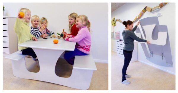 Opklapbare Wandtafelset standaard (3 – 6 jaar)