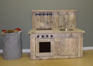 Steigerhouten kinderkeuken – 100 x 48 x 90 cm foto 2