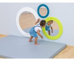 EduCasa ronde wandspiegel maat L – Wit foto 2