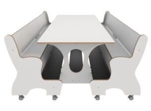 Hoogzit Ergocombi Dubbel 155 cm – Wit