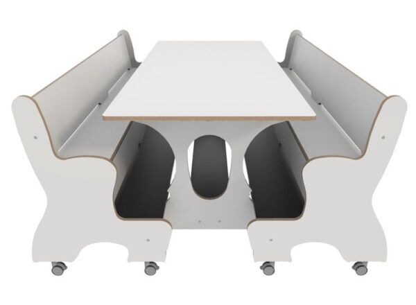 Hoogzit Ergocombi Dubbel 155 cm – Wit