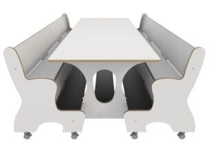 Hoogzit Ergocombi Dubbel 220 cm – Wit