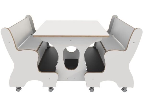 Hoogzit Ergocombi Dubbel 80 cm – Wit