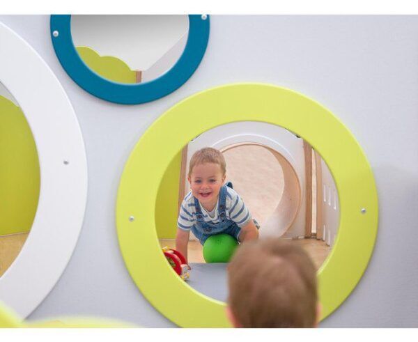 EduCasa ronde wandspiegel maat S – Petrol