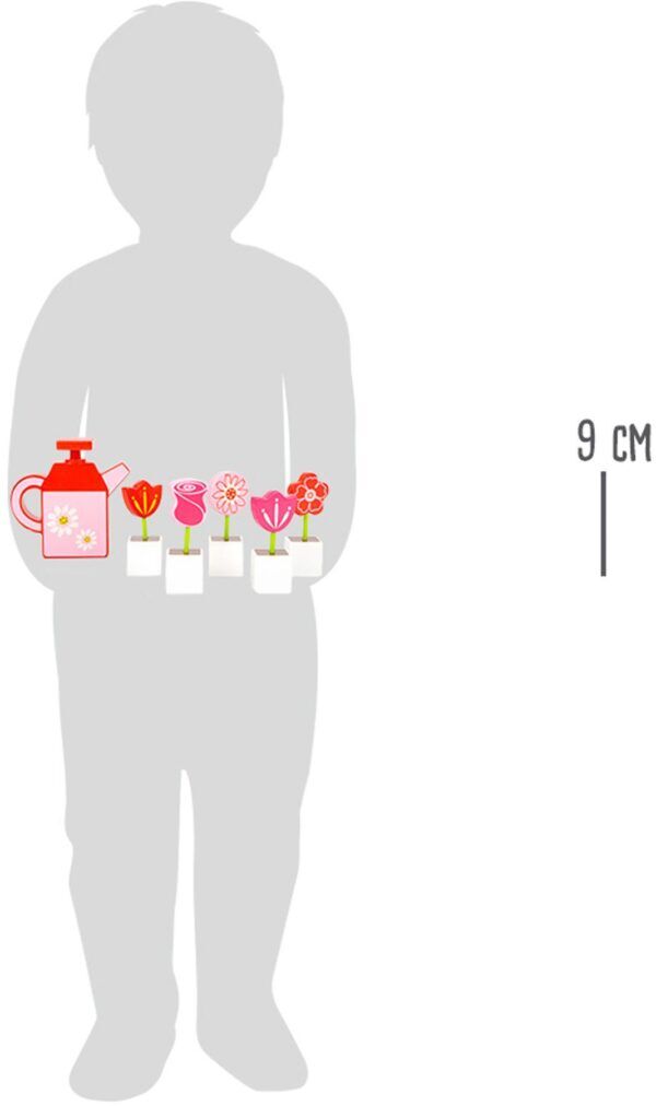 Houten speelgoed – Bloemenset met gieter en accessoires