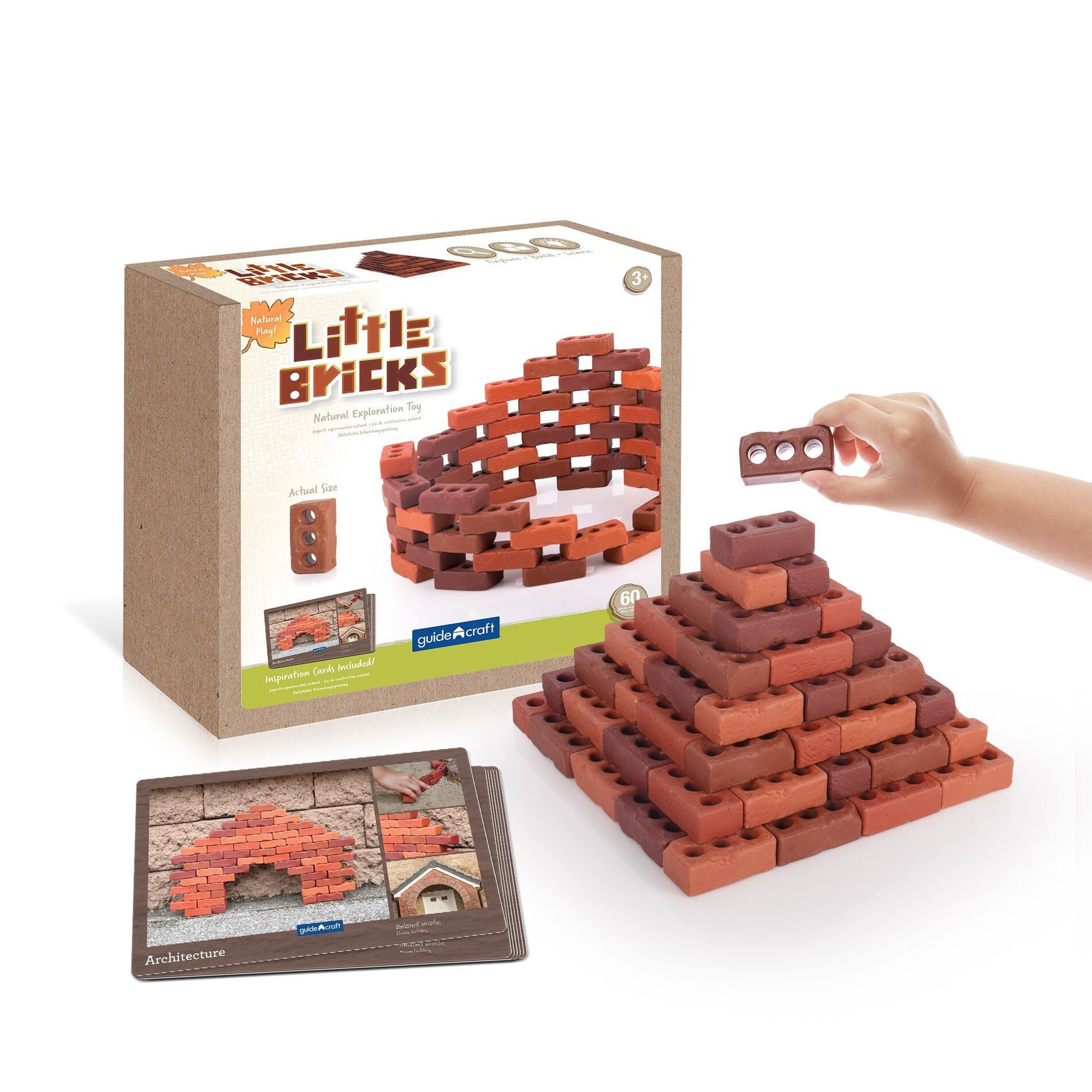 Guidecraft Kleine Bakstenen - Set 60 stuks