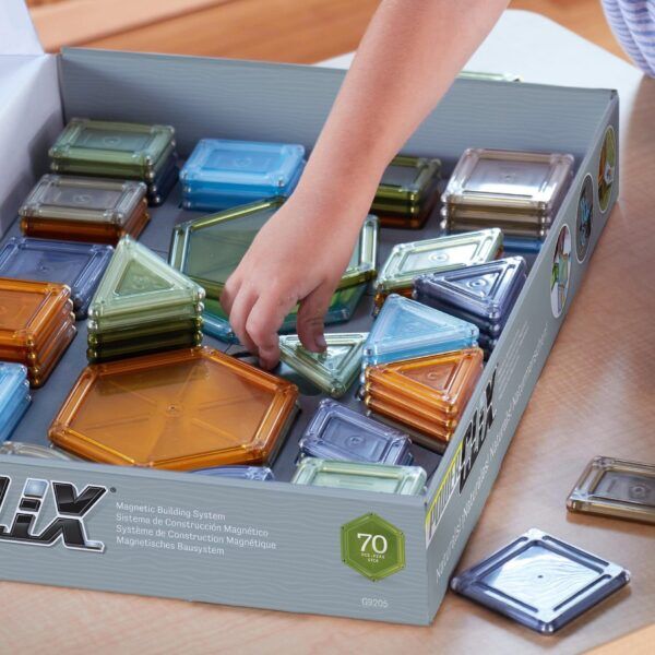 Guidecraft PowerClix® Solids Natural – Set 70 stuks