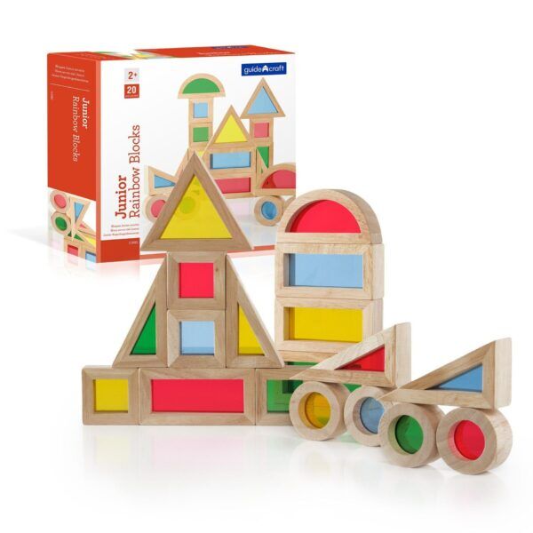 Guidecraft Regenboogblokken Junior – Set 20 stuks
