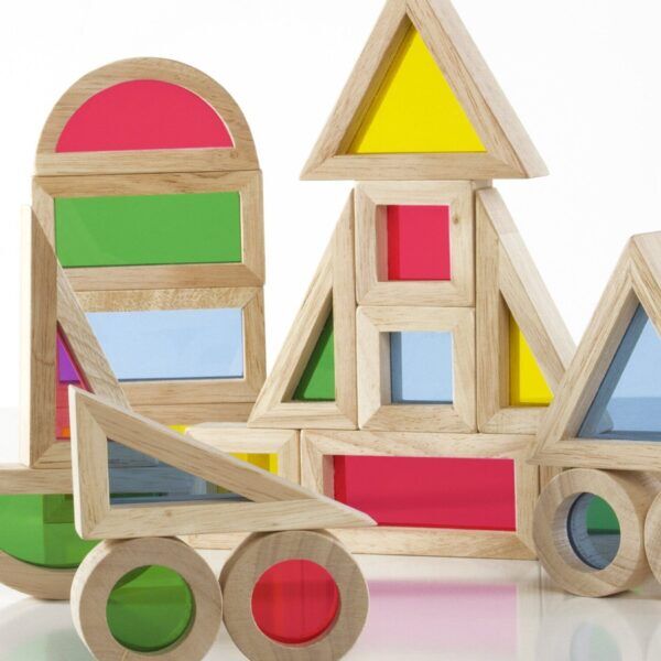 Guidecraft Regenboogblokken Junior – Set 20 stuks
