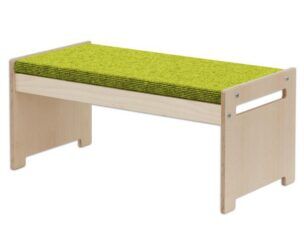 EduCasa rechthoekige bank met tapijt – Lime Groen zithoogte 31 cm