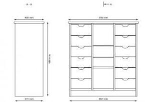 Ladekast – 12 laden – In 18 kleuren verkrijgbaar foto 2