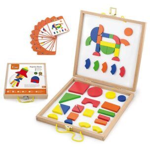 Mozaiek Magnetisch in Houten kist – 42 delig