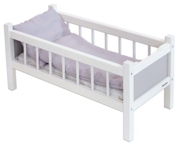 Poppenbedje Wit – Grijs met accessoires