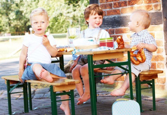 Houten opklapset 3-delig - picknicktafel set