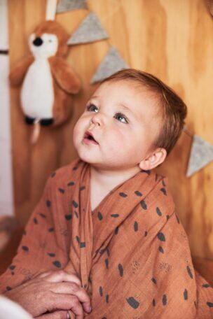 Hydrofiel multidoek large 115x115cm Spot caramel 2pack foto 2