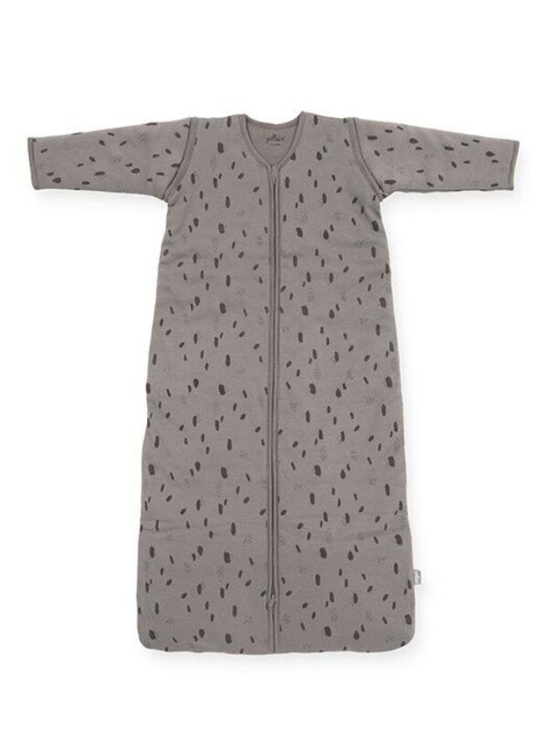 Jollein Slaapzak 90 cm Spot Grey – Grijs met afritsbare mouw