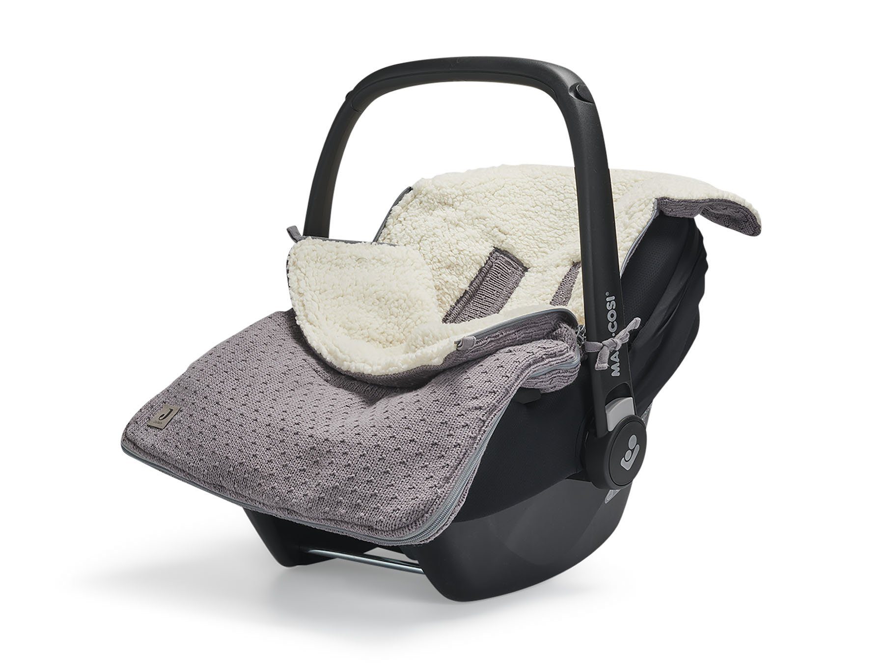 Voetenzak voor Autostoel & Kinderwagen - Bliss Knit - Storm Grey