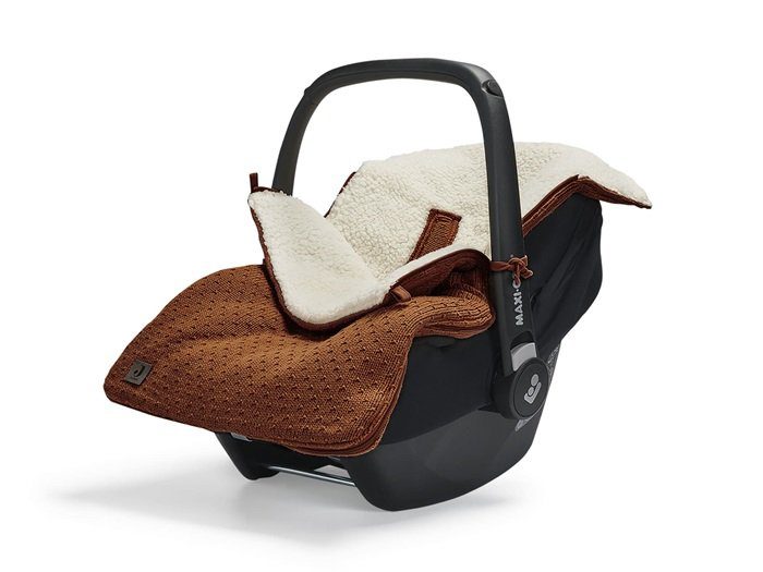 Voetenzak voor Autostoel & Kinderwagen - Bliss Knit - Caramel