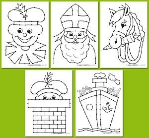 Borduurkaarten Serie 691 - Sinterklaas en Piet
