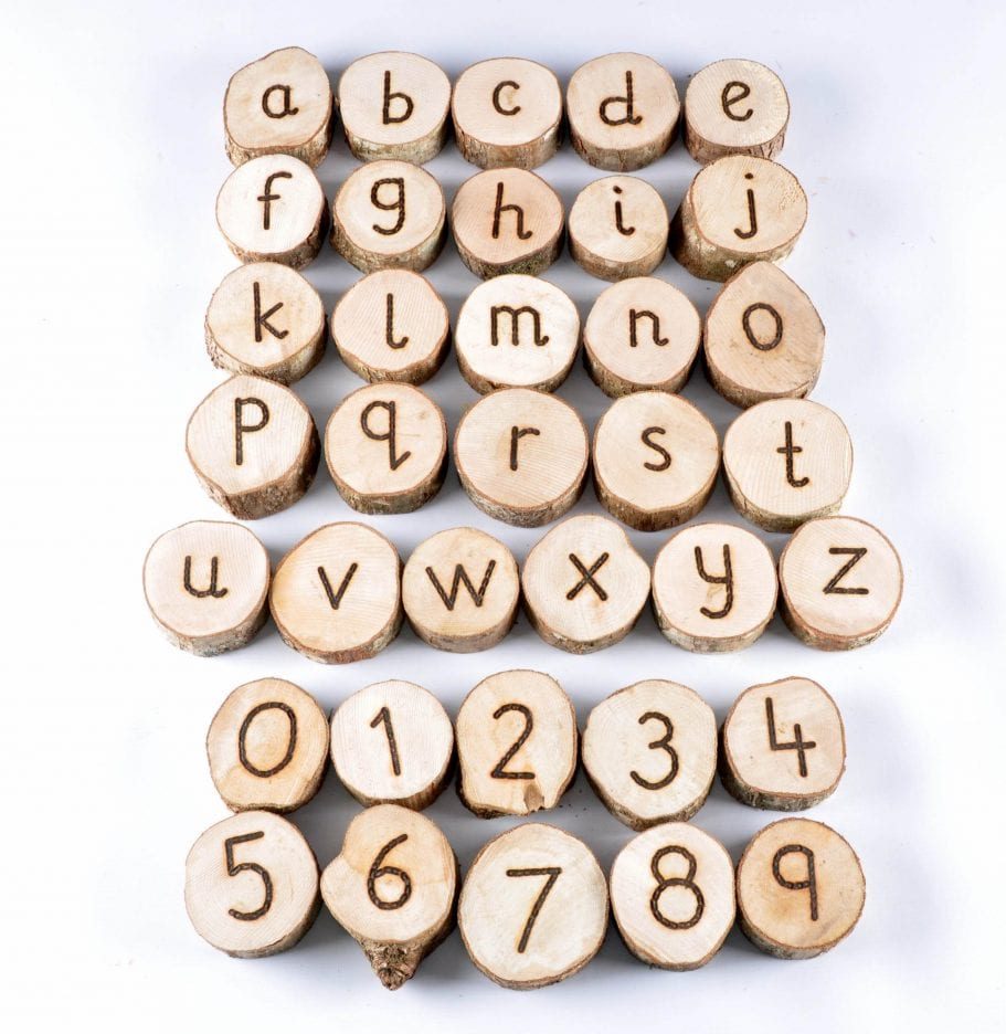 Handgemaakte Houten cijfers en letters